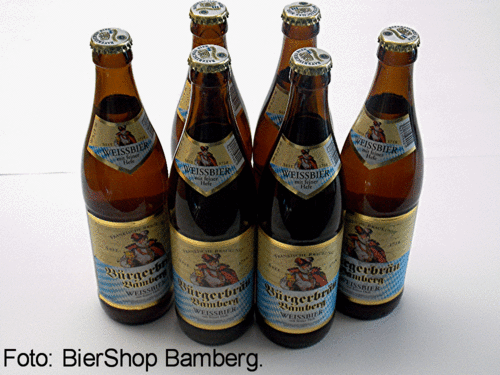 6 Flaschen Bürgerbräu Bamberg Hefeweizen Hell