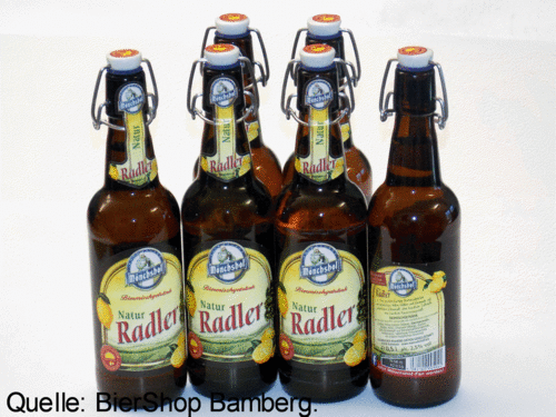 6 Flaschen Mönchshof Natur Radler