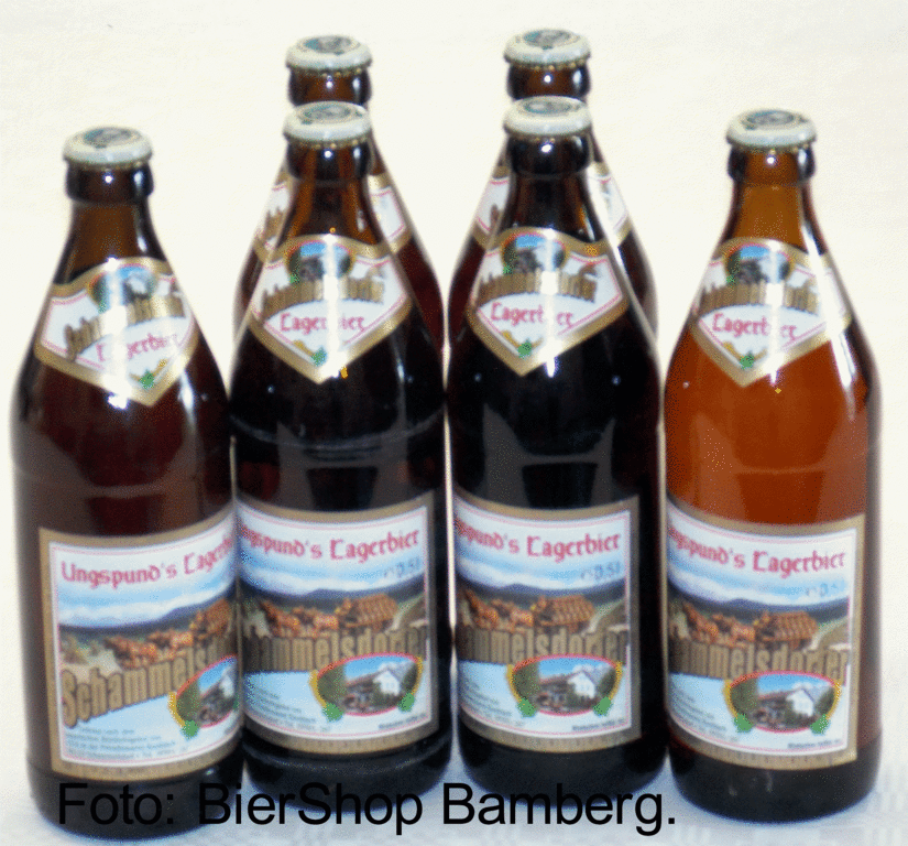 6 Flaschen Knoblach Schammelsdorf Ungspunds Lagerbier