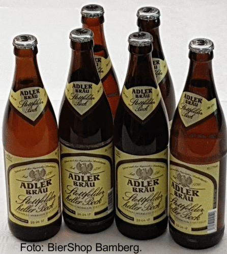 6 Flaschen Adler Bräu Stettfelder heller Bock